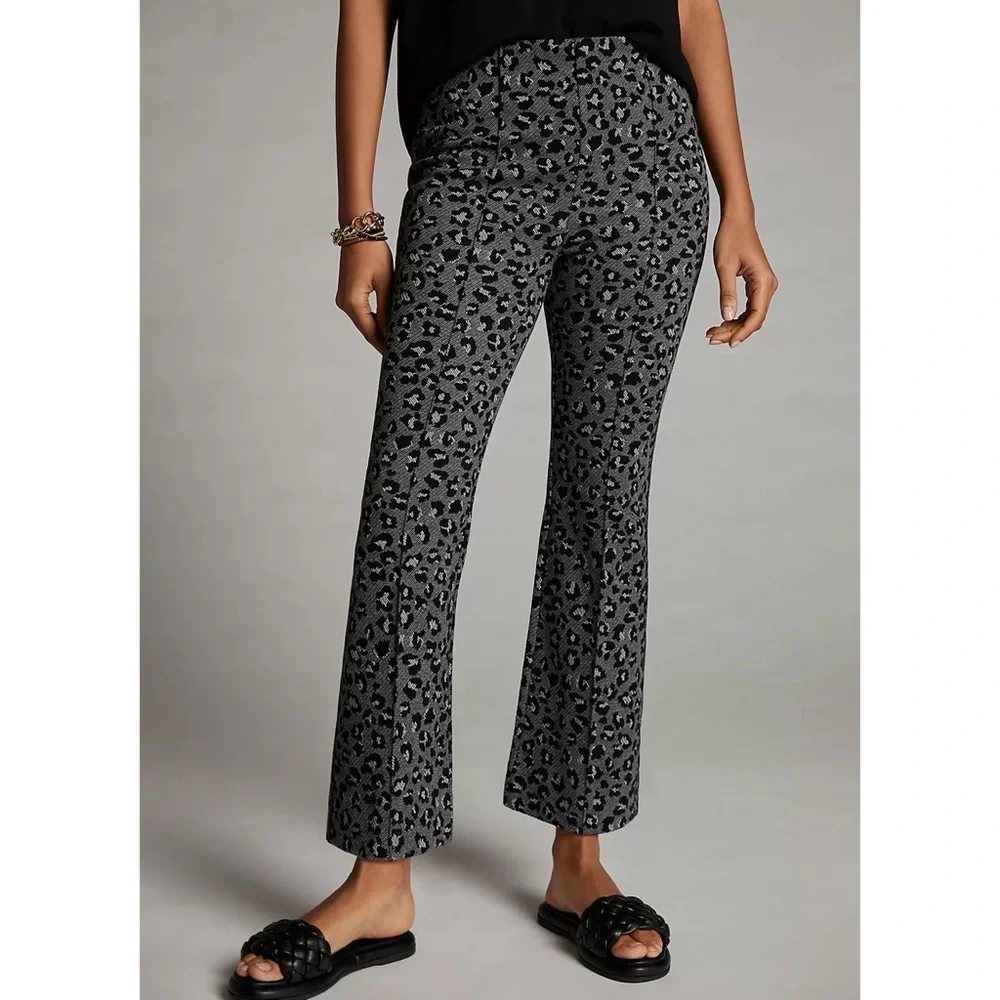Anthropologie Maeve Mollie Cheetah Flare Pants